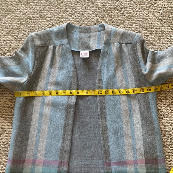 Vintage Graff Light Blue & Gray Skirt & Jacket Suit Set 10 - Picture 6 of 14